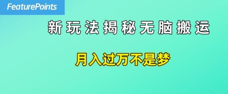 简单操作，每天50美元收入，搬运就是赚钱的秘诀【揭秘】-轻创淘金网